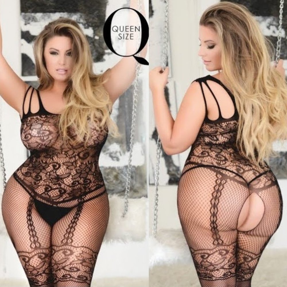 Lingerie Fishnet Bodystocking NEW Black Queen Killer Legs
